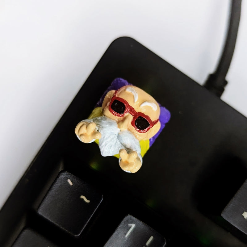 master roshi-dragon ball-dbz-artisan-keycap