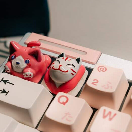 kitsune-cat-cute-artisan-keycap